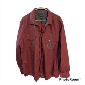Inc international concepts mens red button up shirt 3xl